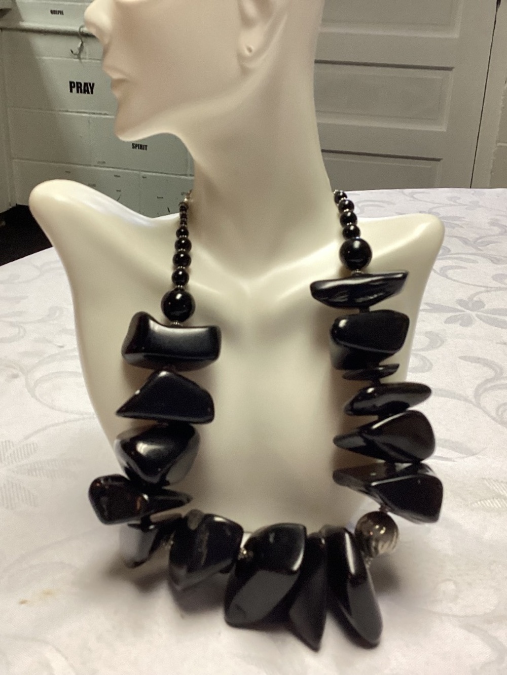 BRUTALIST CHUNKY LARGE BLACK FUNKY NECKLACE OOAK🖤🖤🖤🖤🖤